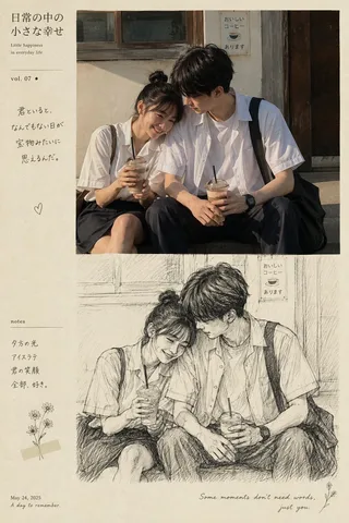 Nostalgic Photo-to-Sketch Diary