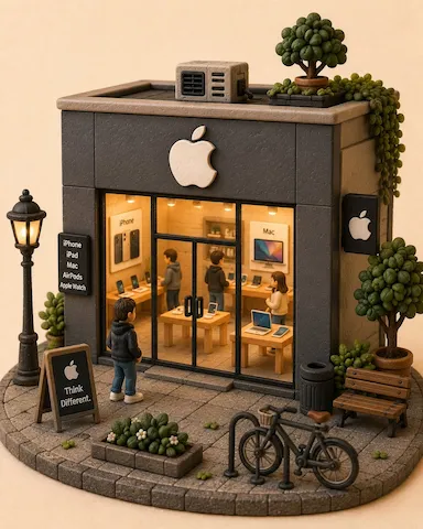 Handcrafted Clay Miniature Storefront Diorama
