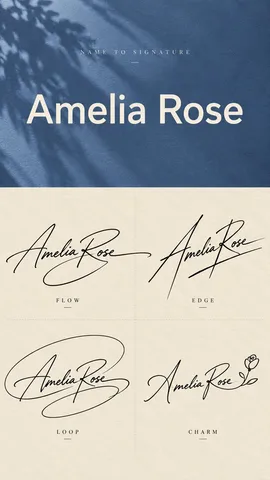 Handwritten Signature Concept Sheet