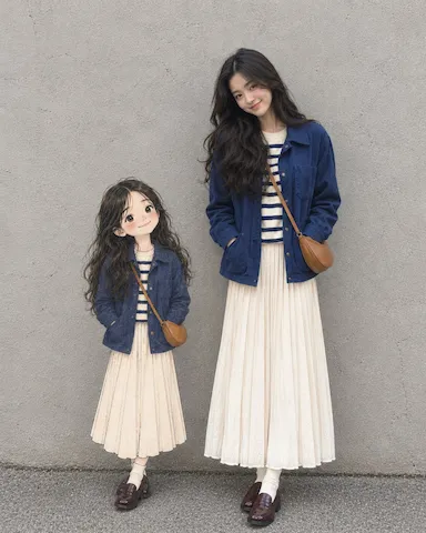 Editorial Fashion with Illustrated Miniature