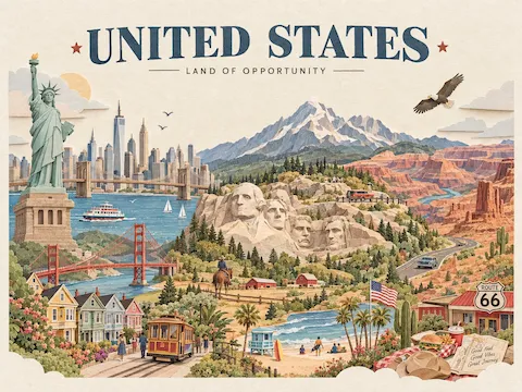 3D Paper-Cut Travel Poster Generator