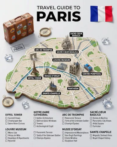 3D Miniature City Travel Guide Poster